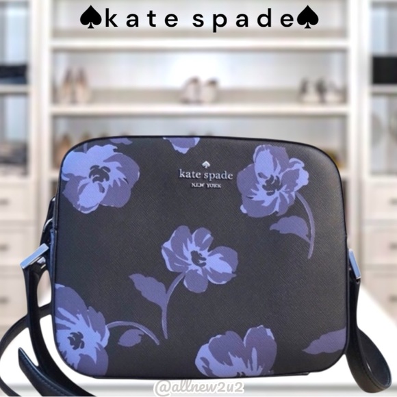 kate spade Handbags - Kate Spade New York Cammie Tossed Poppies Blue Multi K4862 Crossbody Wit…